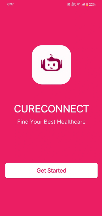 Friendly robot illustration for healthcare app project